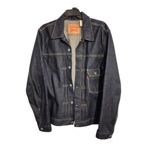 Levis Type 1 Style Denim Trucker Buckleback Dark Jean Jacket Y2K XL 70534-9951